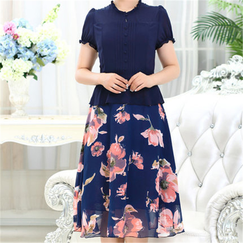 

2021 New Casual Vestidos Mujer Summer Black Chiffon Women Es Short Sleeve Floral Plus Size 5xl 6xl Fyy491 Phuk, Color 3