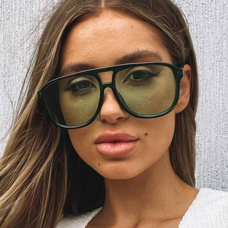 

Sunglasses Oversized Green Ladies Pilot Fashion Tinted Vintage Sun Glasses Female Retro Shades Summer Oculos