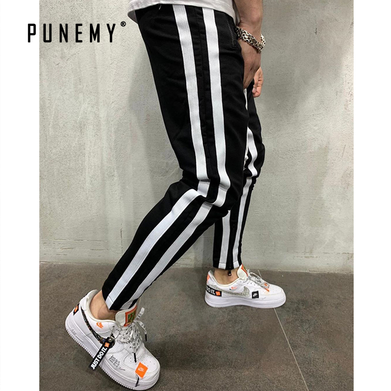 

2021 New Men Trousers Pants Hip Hop Side Striped Drawstring Ankle Zipper Ny Tracksuit Casual Joggers Streetwear Sweatpants Bottoms 6bwe, Type 3