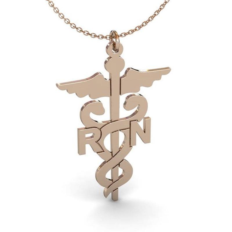 Pendant Necklaces Ufine Christmas Gift Jewelry Caduceus RN Necklace Cooper High Quality N2184-image-706626801