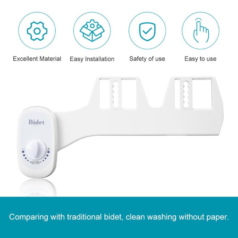 

Single Nozzle Non-Electric Manual Bathroom Toilet Bidet Seat Attachment Fresh Water Cleaning Sprayer Flusher Bath Accessory Set