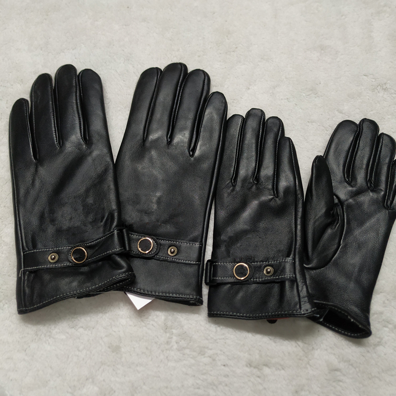 

Mens Winter Designer Leather Gloves Warm Soft Black Brand Design Men Mittens Outdoor Riding Ski Glove