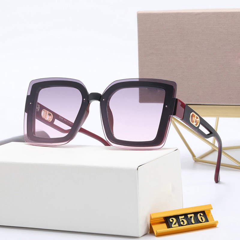 

New Women sunglasses large frame borderless classic retro designer style polarized eyeglasses all-match simple decorative glasses top high quality Anti-UV400