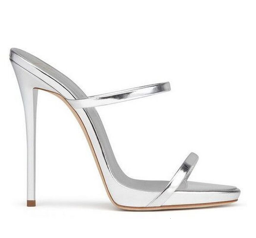 

slippers women's summer slippers plus size 22-26.5cm super high heels in europe and america modern-day outdoor sandals personality. f5l, Black