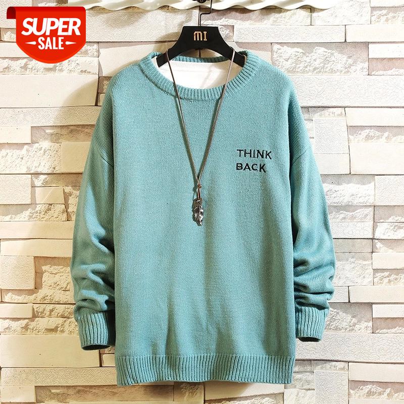 

2021 New Sweater Men'S Black White Long Sleeves Autumn Spring Pullover Knitted O-Neck Plus OverSize 5XL #v76r, White;black