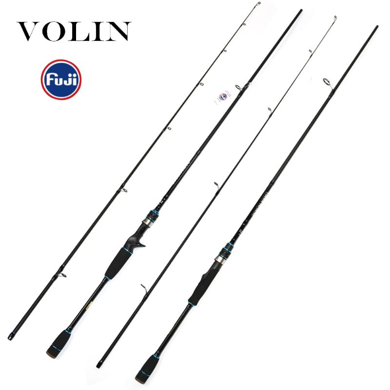 

Boat Fishing Rods VOLIN Spinning Fsihing Rod 1.8m 2.1m 2.4m FUJI Guide Ring Reel Seat Carbon Lure M Power 10-30g 12-25lb Superlight