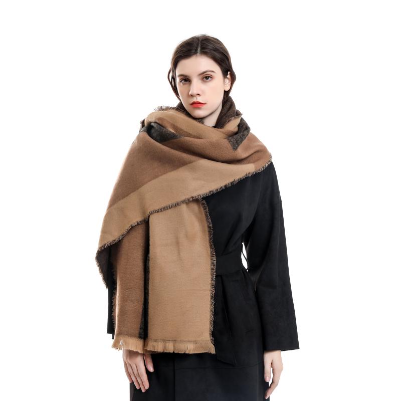 

Scarves MS21-SF95 Desinger Autumn And Winter Scarf Female British Cashmere Shawl Dual-use Thick