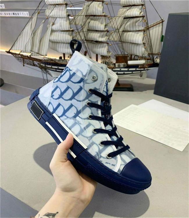 

2021 Classic Canvas Man Shoes B23 Women Wild Comfortable Sneakers Casual Fashion Leather Lace Up White Designer Shoe Top Quality Print Platform Trainers, 23