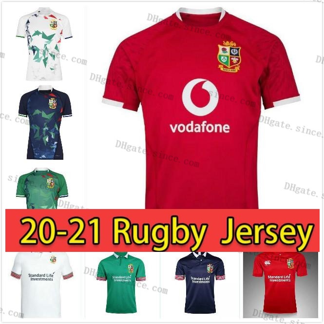 

-2020 2021 British & Irish Lions rugby jersey 20 21 British lions rugby HOME training shirt Top Quality size S-3XL, Black;gray