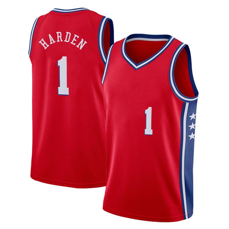 

Jame 1 Harden Basketball Jerseys Ben 25 Simmons Jersey 2022 red, Black;red