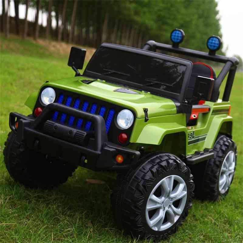 

Children's electric vehicle four-wheel dual drive remote control boys and girls charger baby stroller children's toy car can sit