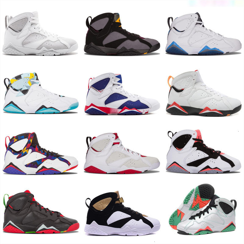 

High Quality Jumpman 7 7s Bordeaux Hare Ray Allen Tinker Alternate Olympic Men Basketball Shoes Raptor French Blue Barcelona Nights, As photo 1