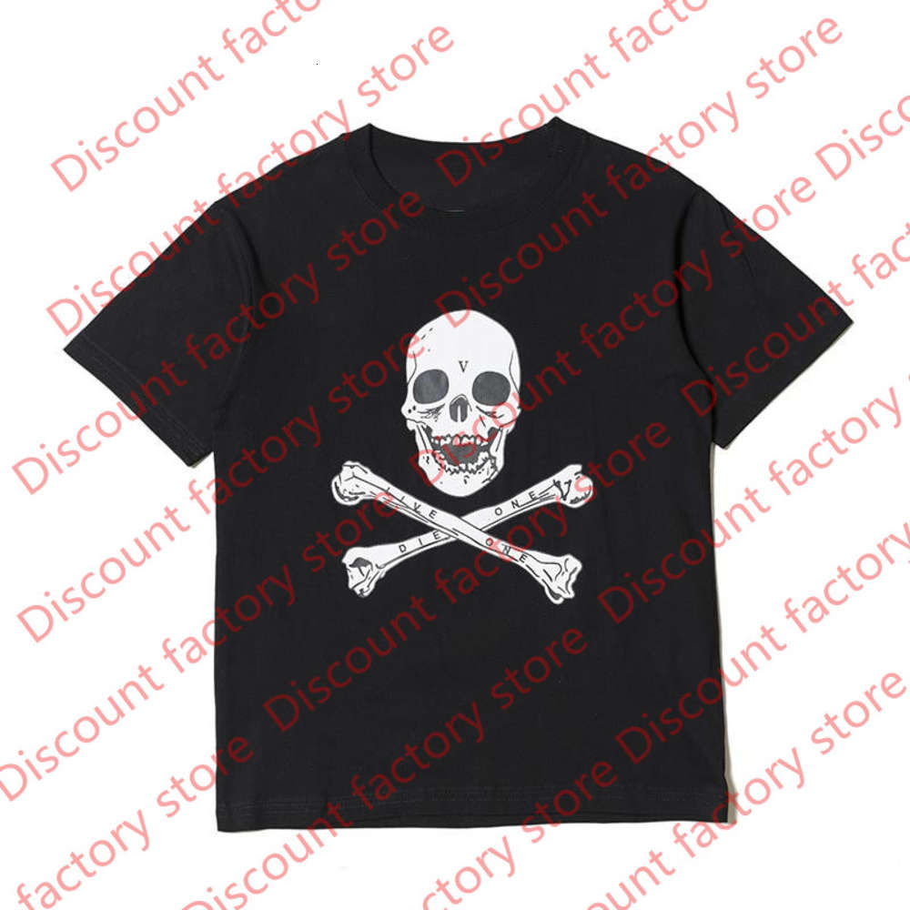 

18SS ASAP ROCKY Christmaas Tee Fashion Black Skull Printed Mens Stylist T Shirts Men Women Short Sleeve Shirts Size S-XL, White;black