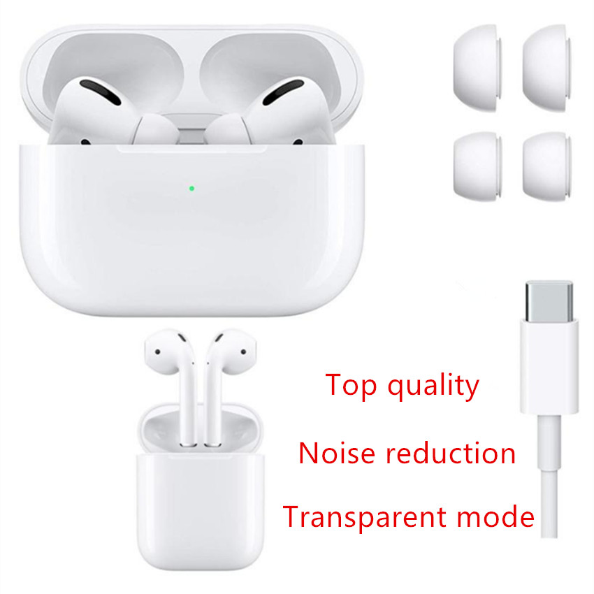 

With ANC Noise Reduction Transparent For AirPods Pro earphones Air Gen 3 AP3 AP2 H1 Chip Wireless Charging Bluetooth Headphones AP2 W1 Earbuds 2nd Generation
