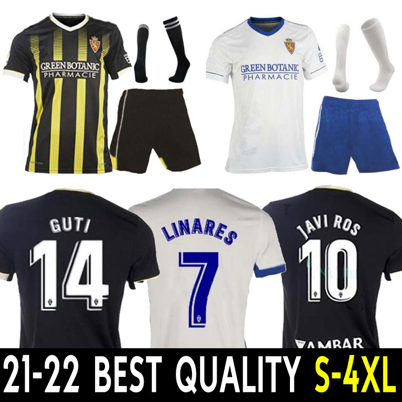 

21 22 REAL Zaragoza away SOCCER JERSEY 2021 2022 SHINJI KAGAWA André Pereira Alberto Soro camisetas de futbol SET FOOTBALL SHIRTS Men kids sets uniform kits socks