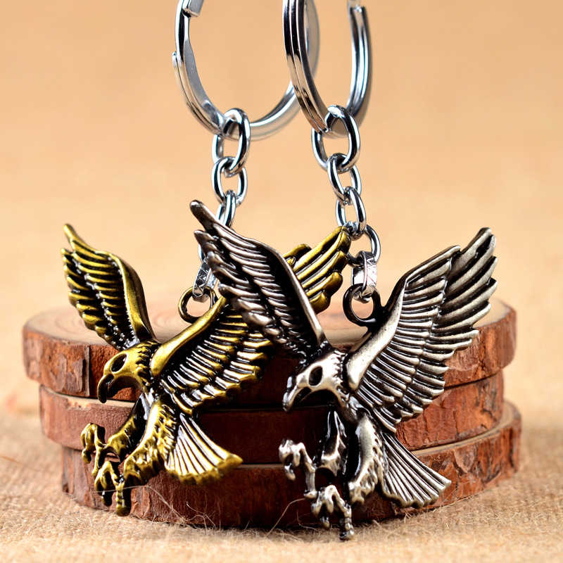 

10Pieces/Lot Creative keychain mens waist pendant eagle pendant zinc alloy jewelry special gift key ring