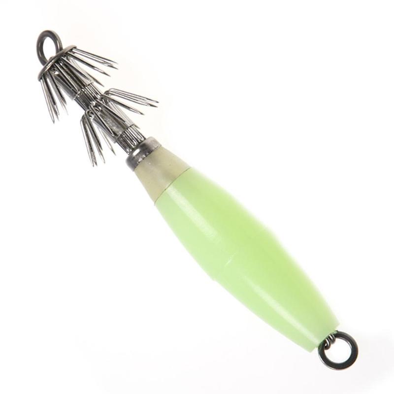 

Fishing Hooks 5Pcs Fluorescent Squid Jig Cuttlefish Lure Octopus Multineedle Baits