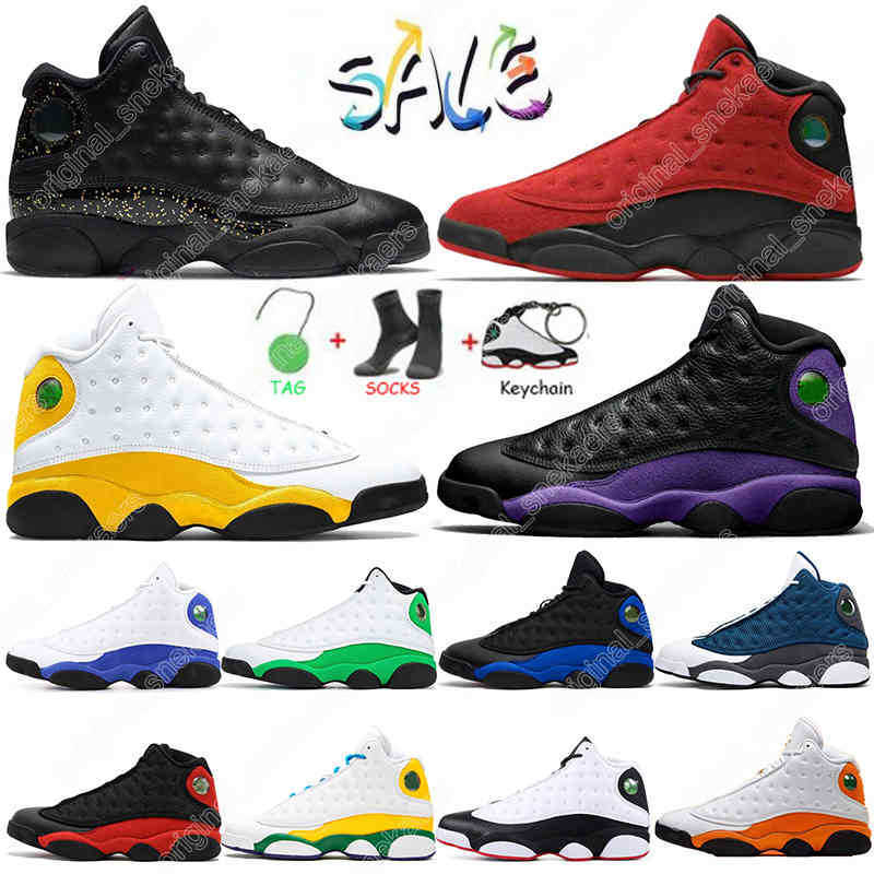 

13s Basketball Shoes Men Women 13 Court Purple Reverse Bred Obsidian Hyper Royal University Gold Del Sol Playground Trainers, Color#35 40-47 wheat