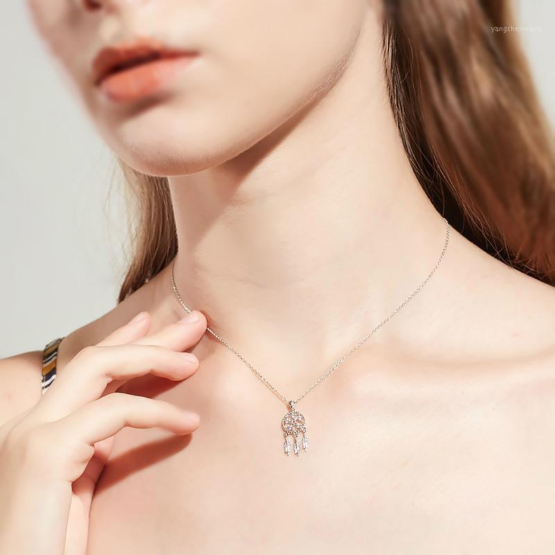 

Silver Fashion Catch The Dream Net Design Necklace National Wind Sets Of Tassel Feathers Ornaments Bohemian Jewelry Chains