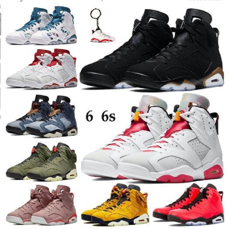 

2021 New Arrival 6 6s DMP Hare Jumpman Basketball Shoes Washed Denim Golden Harvest Black Infrared Oregon Mens Sport Sneakers Trainers 40-47, #15