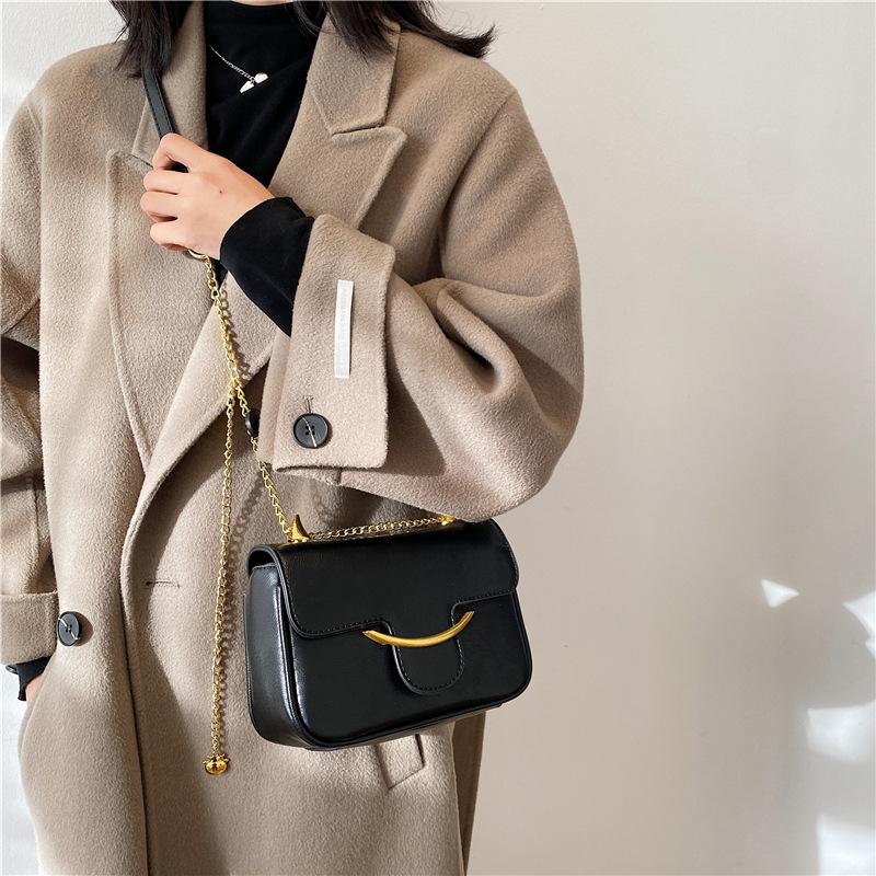 

Simple Ins Fashion Small Female Women 2021 New Tide Net Red Popular Small Square Chain Shoulder Crossbody Bag, Coffee