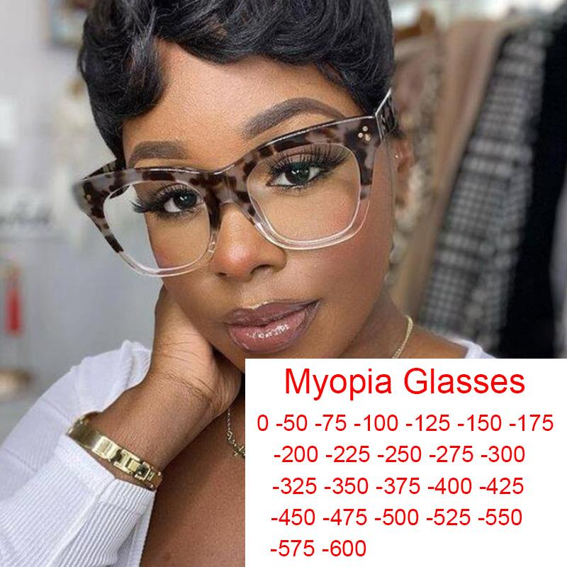 

Sunglasses Office Trendy Clear Amber Blue Light Blocking Glasses Ladies Anti-Reflective Myopia Fashion Big Women's Spectacle Frames