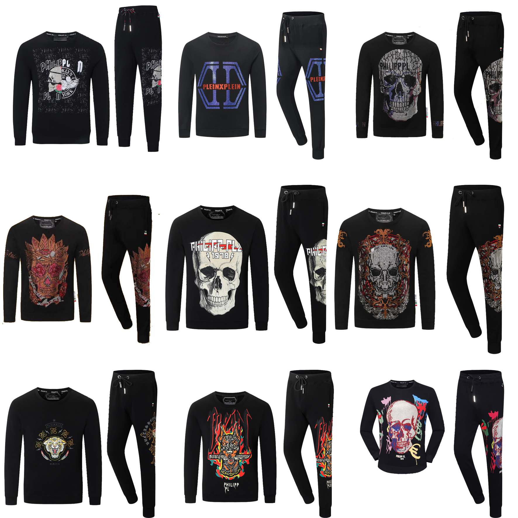 

2022 New Designer Men Tracksuits Hoodies Pants Sweatshirts Trousers Brand pullover Suits Man Clothes Sets Outdoor wear Sports Running Drilled Skulls 1978 PP Autumn, Choose other size