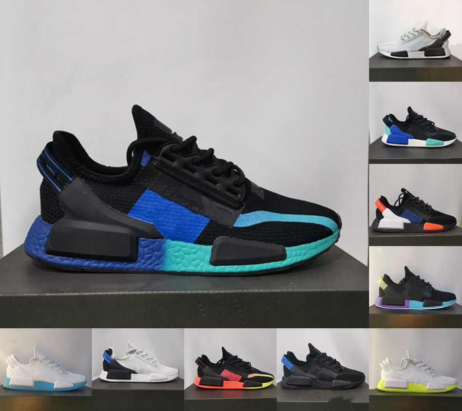 

2021 White Speckled Nmd r1 v2 mens running shoes Dazzle Camo Core Black Grey Gradient Neon Aqua Tones Mexico City Munich Olive Oreo men wome