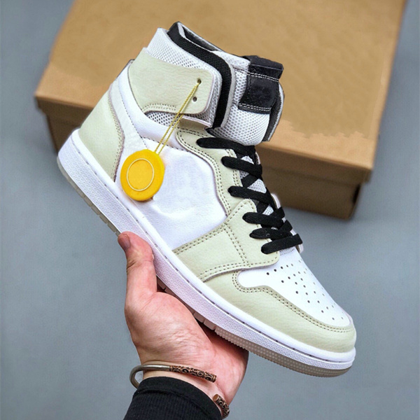 

Summit White Women Shoes Light Bone Mens Casual Sneaker Trainer Jumpman 1 Zoom Comfort Sports Shoe, Black
