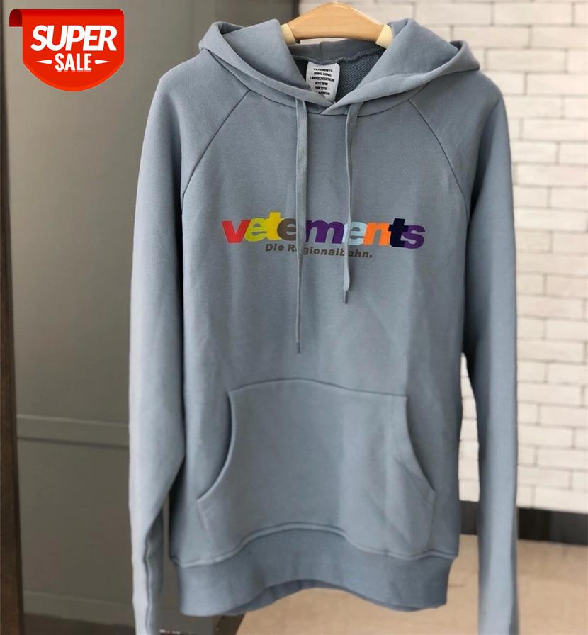 

Vetements Hoodie Men Women 1:1 High Quality Pullover Fashion Hip Hop Sweatshirts 2018 New Arrived Vetements Hoodie #Mj8S, Black