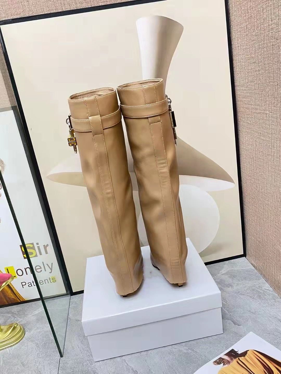 

luxury designer red bottoms boots women high heels booties black chestnut leather suede winter Ankle Knee boot woman shoes 0209, 02