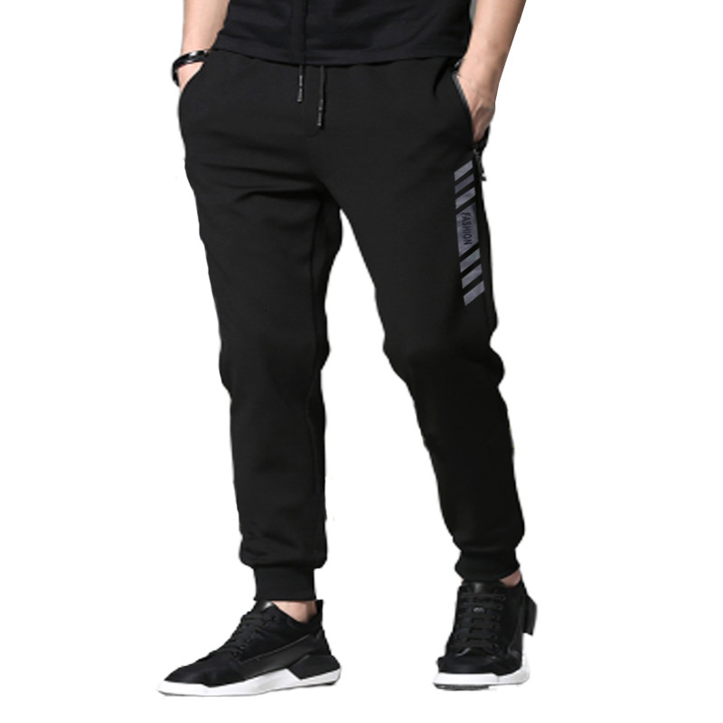 

2021 New Men Will Casual Summer Wear Black Outdoor Streetwear Men's Slacks Breathable Sweatpants Stretching Down Their Breeches Aipz