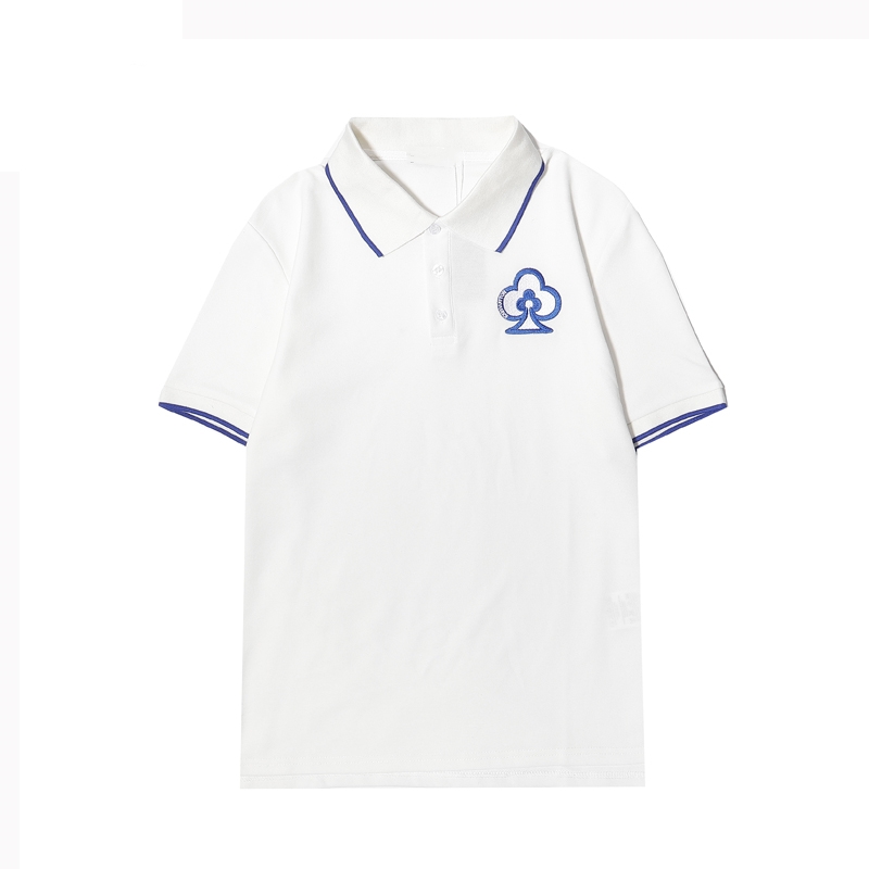 

New Fashion Turndown Collar Lapel Polos Shirts Mens Designers Polo Shirts High Street Embroidery Floral Printing T shirt Men Summer Cotton Casual T-shirts M-2XL