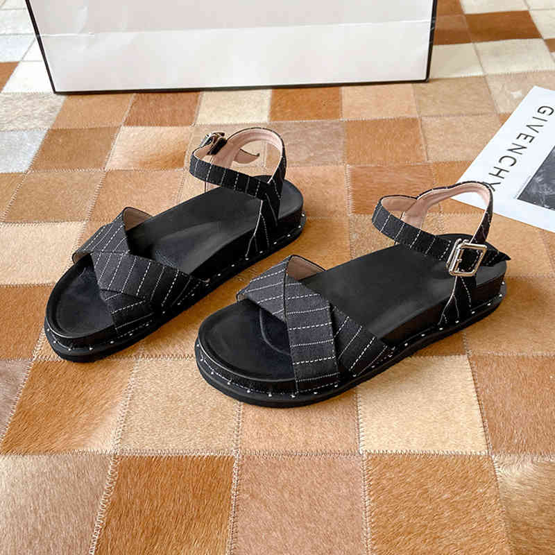 

sandals fashion women's platform shoes woman heel casual summer women heels flat sandles large size n2yi, Black