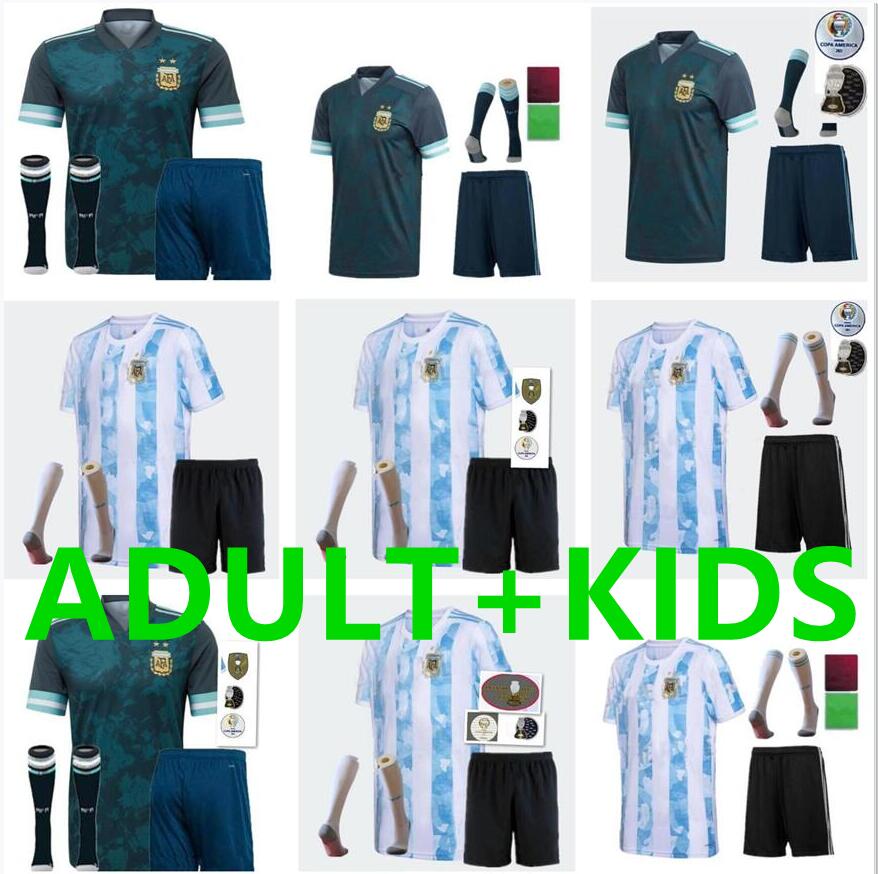 

Copa America 2021 2022 child Argentina soccer jerseys 21 22 MESSI DYBALA MARADONA AGUERO DI MARIA HIGUAIN football shirts adult kids kit + socks, Black;yellow