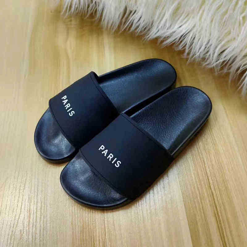 

Slippers Unisex Paris style Summer Sandals Beach Slippers Womens Black and White Red Green Slipper, Red and white