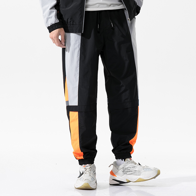 

New 2021 Autumn Men's Streetwear Sweatpants Cargo Pants Loose Patchwork Men Hip Hop Joggers Trousers Dropshipping 5do8 Mjcl, Black blue