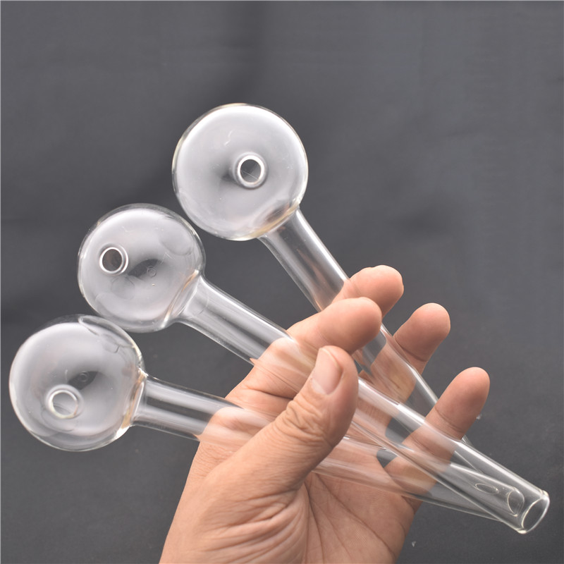 

8inch clear Pyrex Glass Oil Burner Pipe glass tube smoking pipes tobcco herb glass oil nails Water Hand Pipes Smoking Accessories
