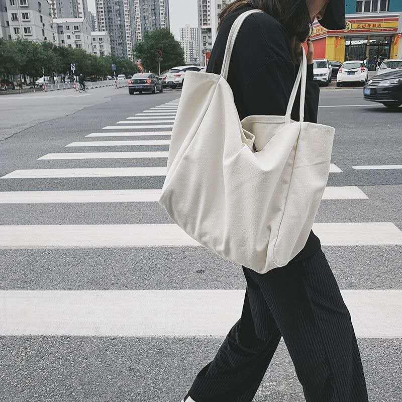 

Women Canvas Shoulder Bag Ladies Casual Corduroy Tote Soft Crossbody Bags Books Bag Striped Cloth Female Handbag Shopping Bags, Black