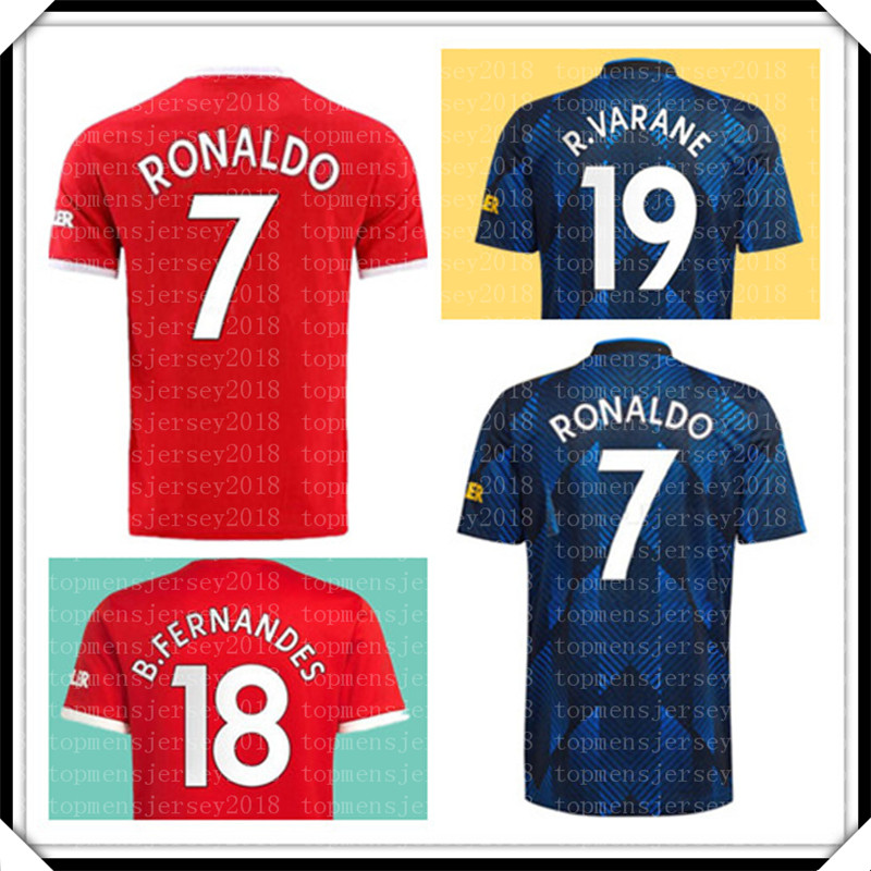 

21 22 RONALDO SANCHO SHAW Manchester soccer jerseys UNITED Fans Player version Man BRUNO FERNANDES VARANE MARTIAL UTD RASHFORD football shirt 2022 men + kids kit set, Women {manlian}