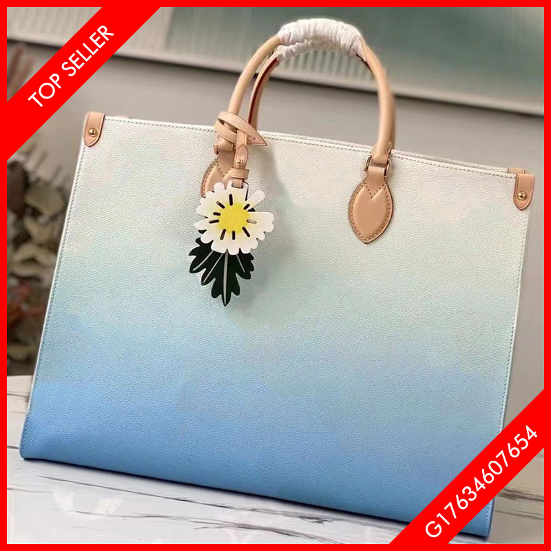

Top quality Shopping bags 41cm Shoulder Bag Color Beach Genuine Leather Handbag Crossbody Purse Messenger bag with box, Customize