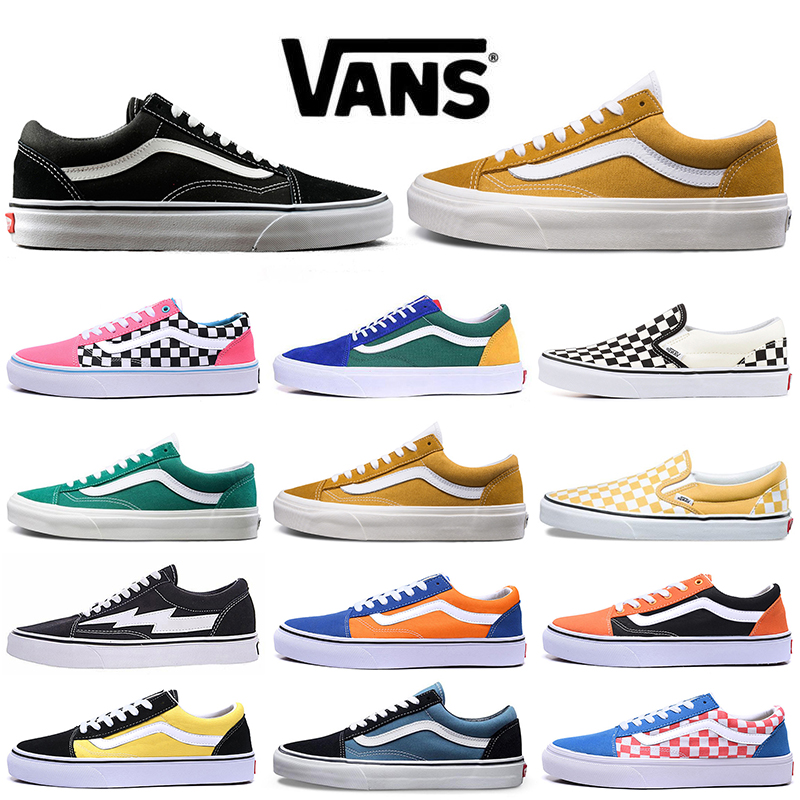

Discount VAN Canvas Shoes Old Skool Fear of God Sk8 Hi Running Shoe Triple White Black Slip on Skateboard Men Women Sports Sneakers
