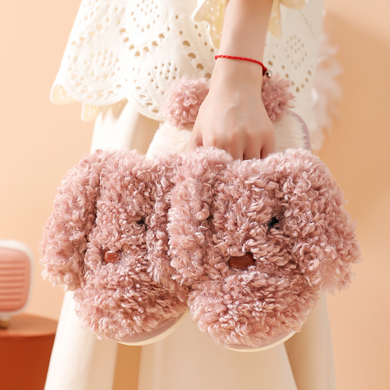 

luxury slippers 2021 lovely cotton slippers for women in winter, Black