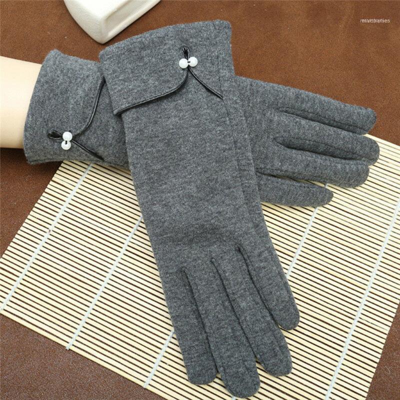 

Knitted Warm Winter Gloves Women Outdoor Rub Screen Fleece Lined Driving Ski Windbreaker P31