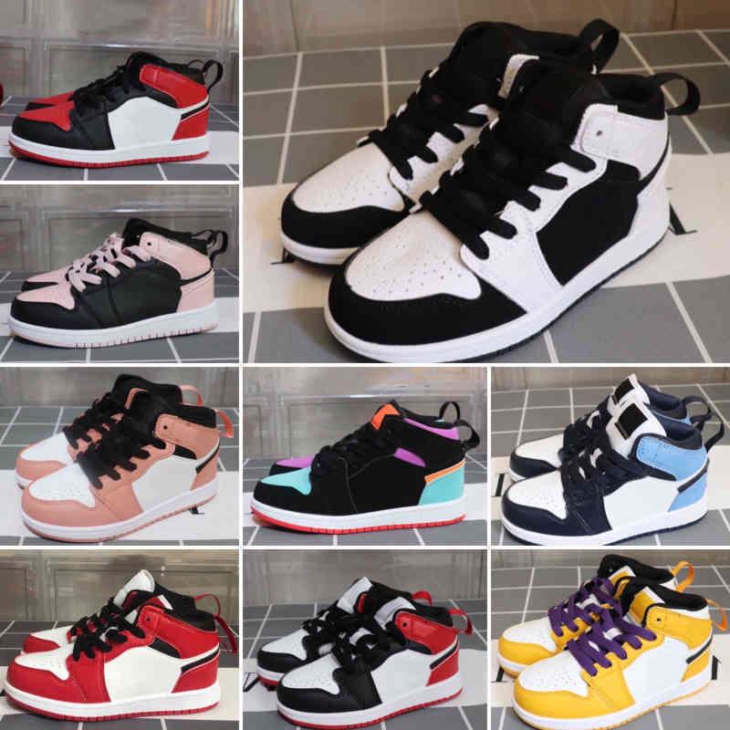 

cute gift low red shoes boys girls orange black basketball terracotta baby Youth Kids 2021 sneakers Ugsoc