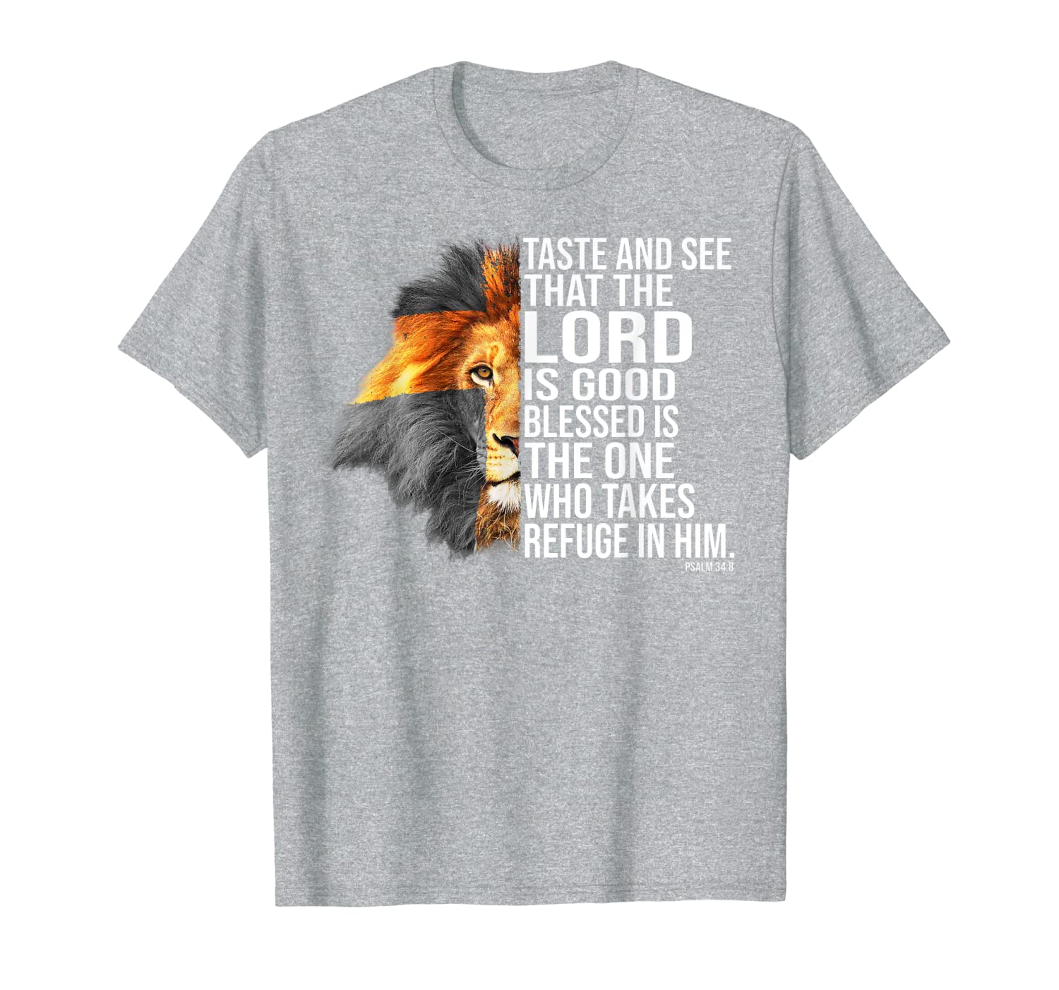

Faith in God - Psalm Christian Bible T-Shirt, Mainly pictures