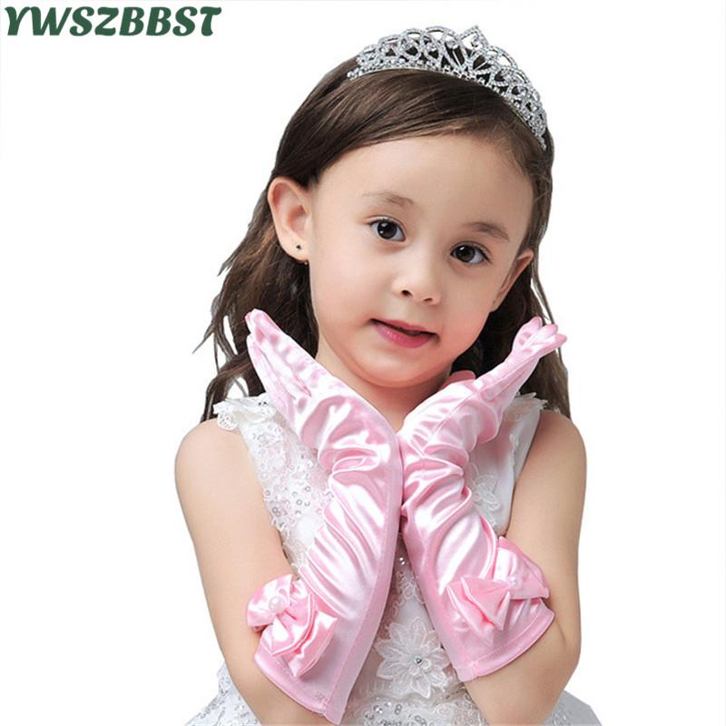 

Kids Gloves Gloves Summer Sunscreen Baby Girls Mittens Professional Dance Party Long Children's Day Gifts, White girls gloves