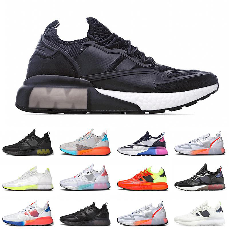 

ZX 2K Boost mens running shoes sneakers Black White Grey Signal Cyan Pink Bold Purple Tint Ninja Green Core Solar Yellow White Multi men women trainers sports shoe, Item#26