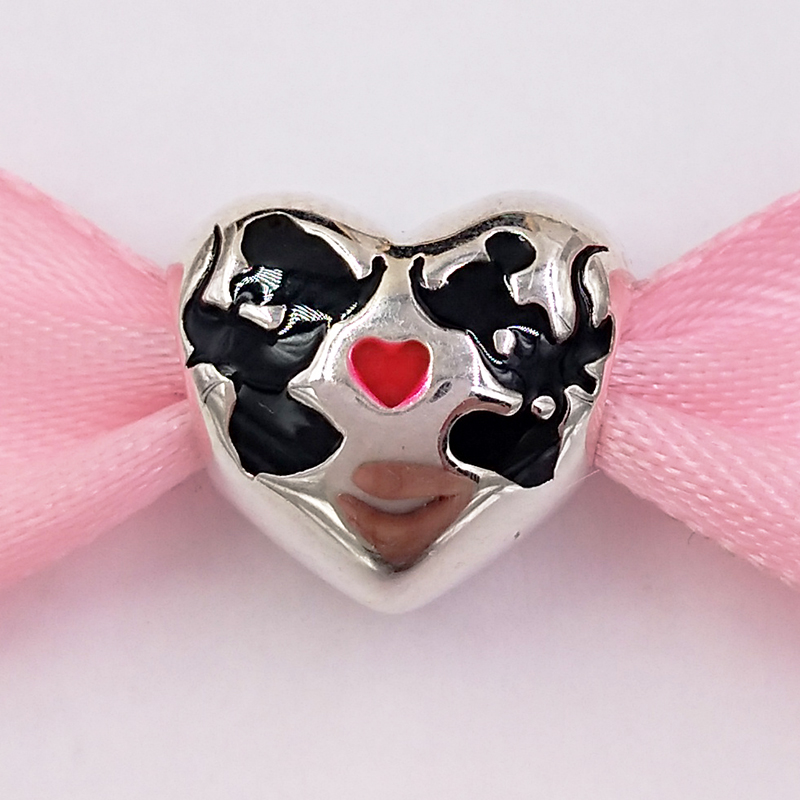 

Authentic 925 Sterling Silver Beads DSN, Miny & Miky Kiss Fits European Pandora Style Jewelry Bracelets & Necklace 791443ENMX