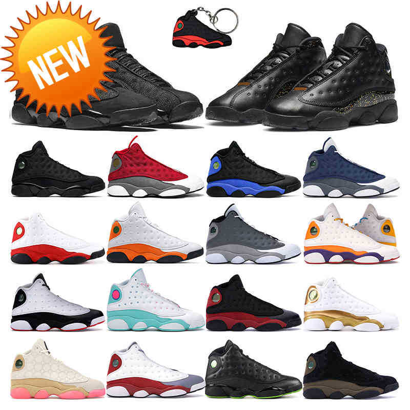 

7-13 mens basketball shoes 13s jumpman 13 Gold Glitter Red Flint Hyper Royal black cat Chicago Playground women fashion trainer outdoor, 22 purple mw